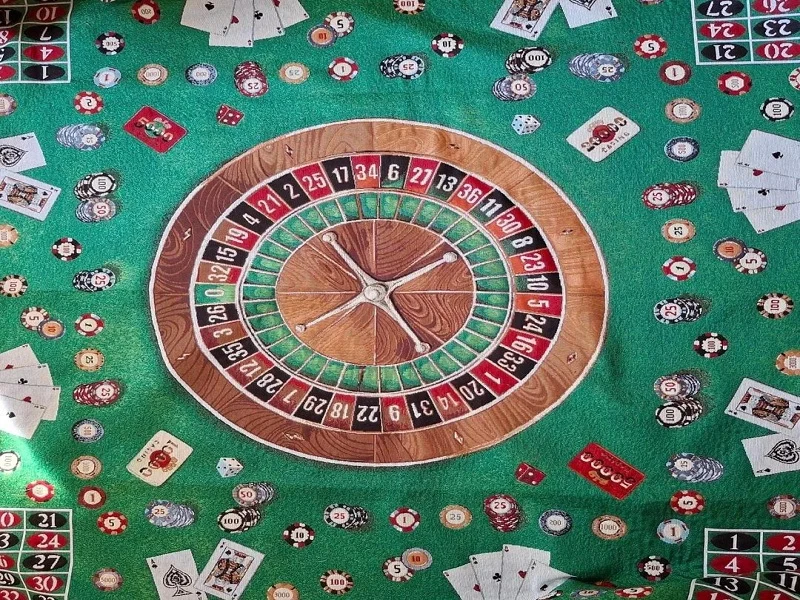 Nappe Carrée Jacquard 140cm x 140cm "Roulette"