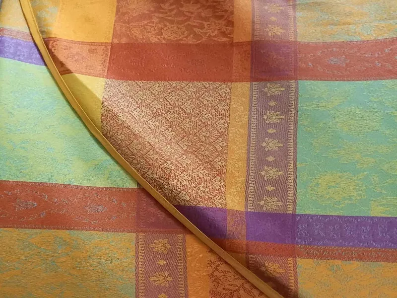 Nappe ronde réversible 175cm Jacquard téflon/enduite Anti-tache