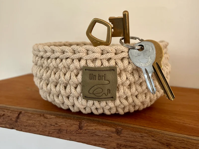 Une grande corbeille coton recyclé