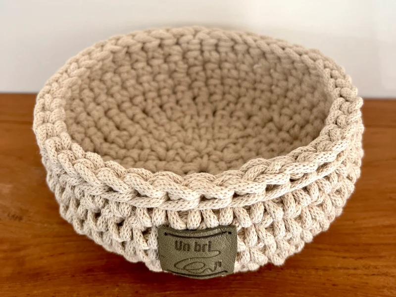 Une grande corbeille coton recyclé