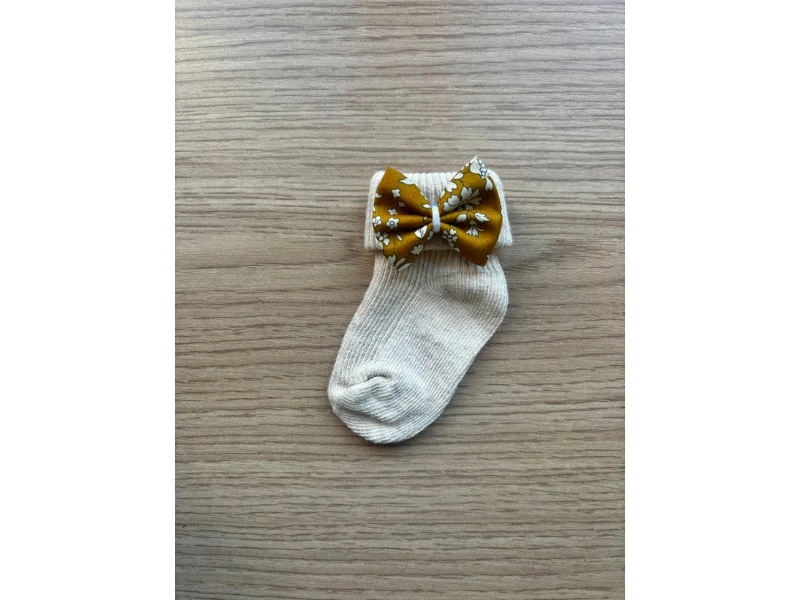 Box Automne : Paire de chaussette noeud pour bébé