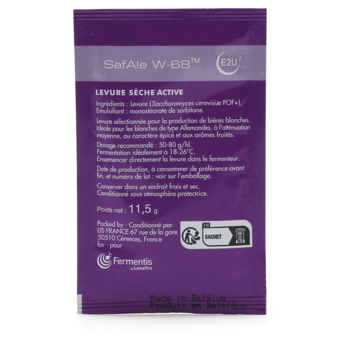 SAFALE™ W-68 LEVURE SÈCHE POUR BIÈRES À BASE DE BLÉ