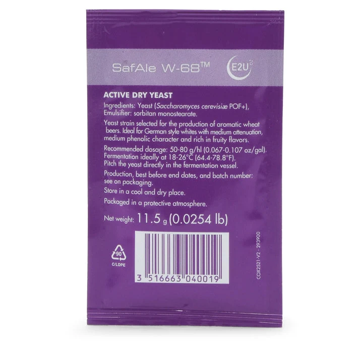 SAFALE™ W-68 LEVURE SÈCHE POUR BIÈRES À BASE DE BLÉ