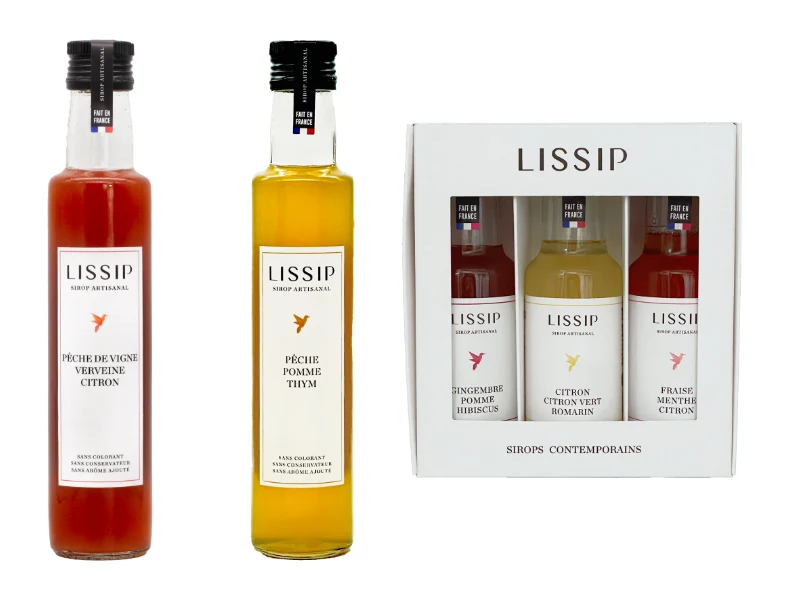 2 sirops artisanaux de 25 cl et 1 coffret découverte (3x10cl)