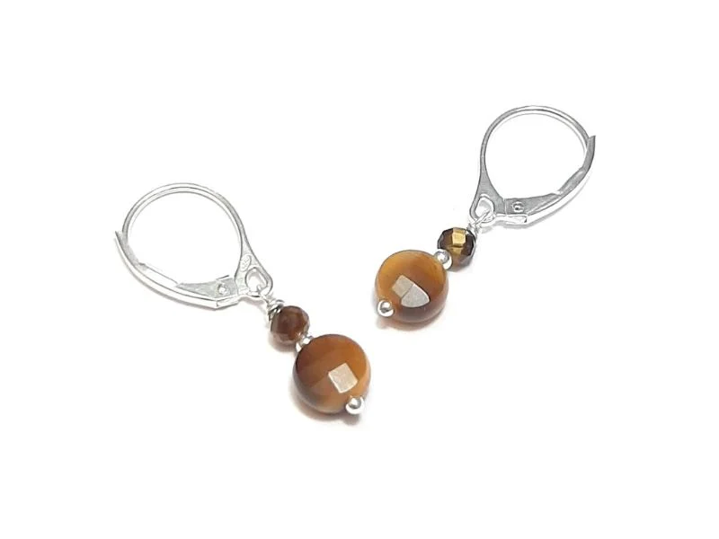 Boucles d’oreilles en argent 925 et pierres naturelles