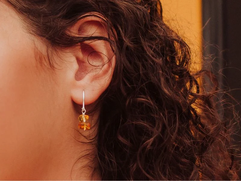 Coffret Boucles d'Oreilles et Bracelet en Argent 925 et Pierres Naturelles