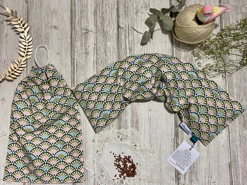 Bouillotte sèche cervicale en Lin Bio Français