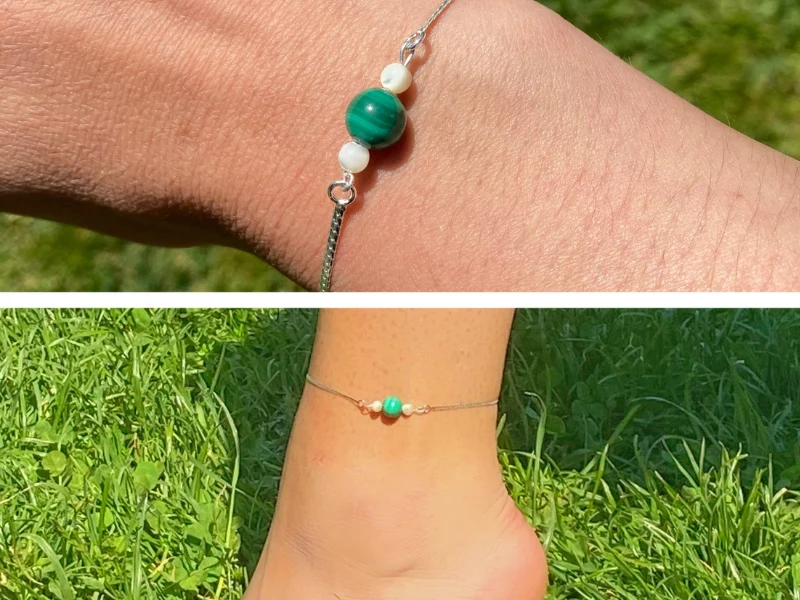 Bracelet et chaîne de cheville en argent 925