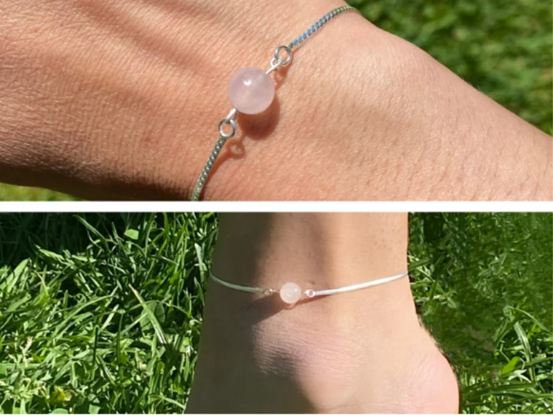 Bracelet et chaîne de cheville en argent 925