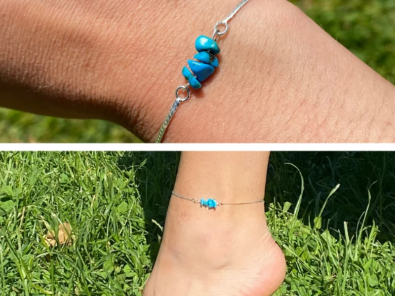 Bracelet et chaîne de cheville en argent 925