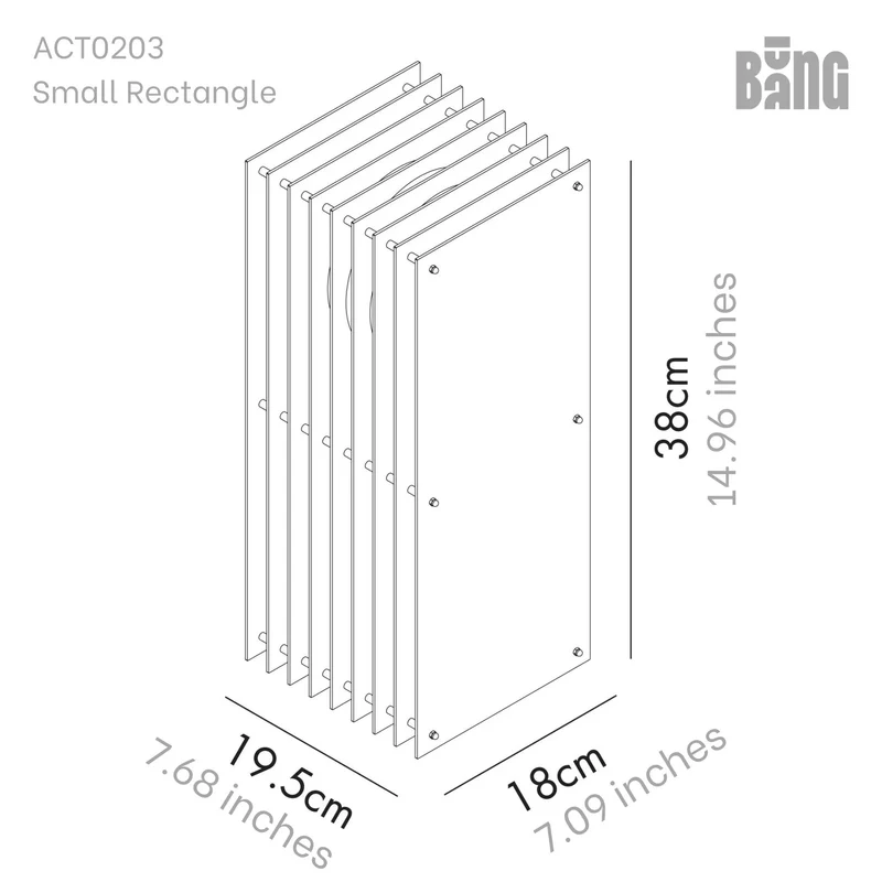 Lampe | Bang - Rectangle orange
