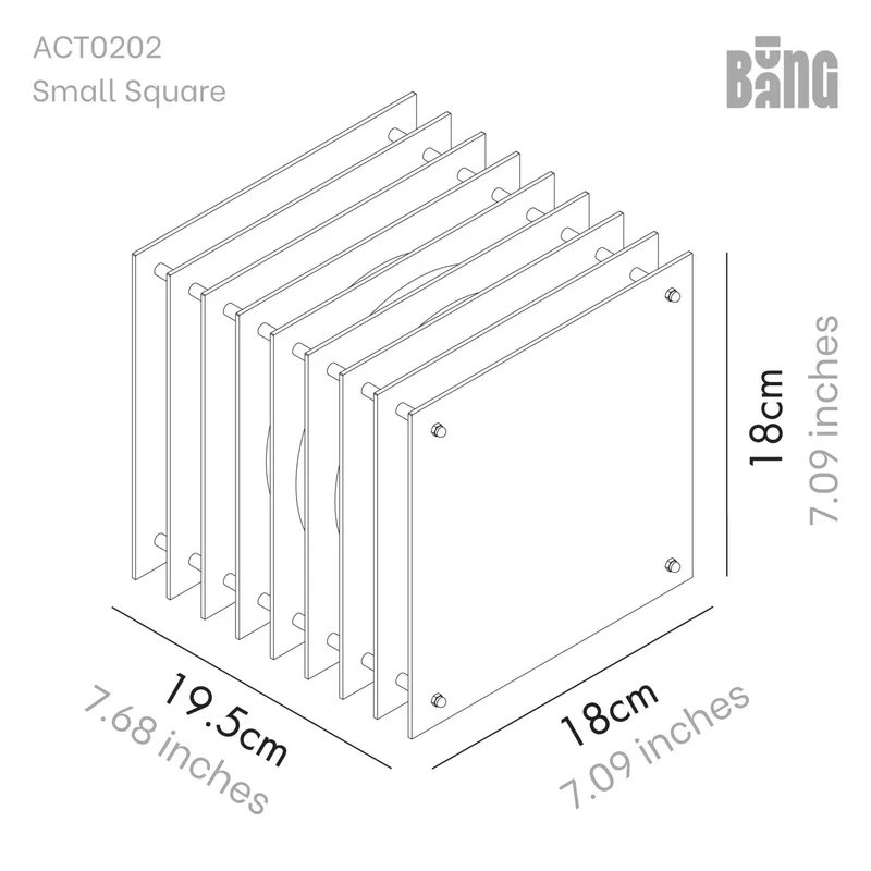 Lampe | Bang - square orange