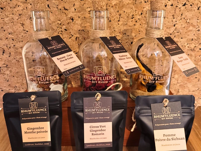 3 bouteilles de préparation pour Rhum Arrangé + 3 Recharges Recettes