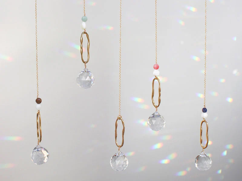 1 Suncatcher minimaliste doré