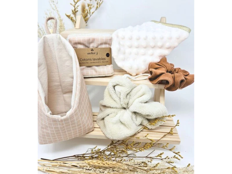 Lot d'accessoires zéro déchet beauté