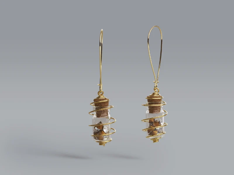 Boucles d'oreilles Fioles Aurélia