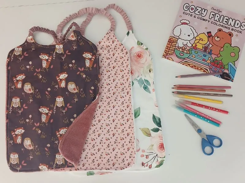 Lot de 3 bavoirs maternelle