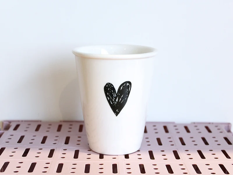 Grande tasse en porcelaine Coeur