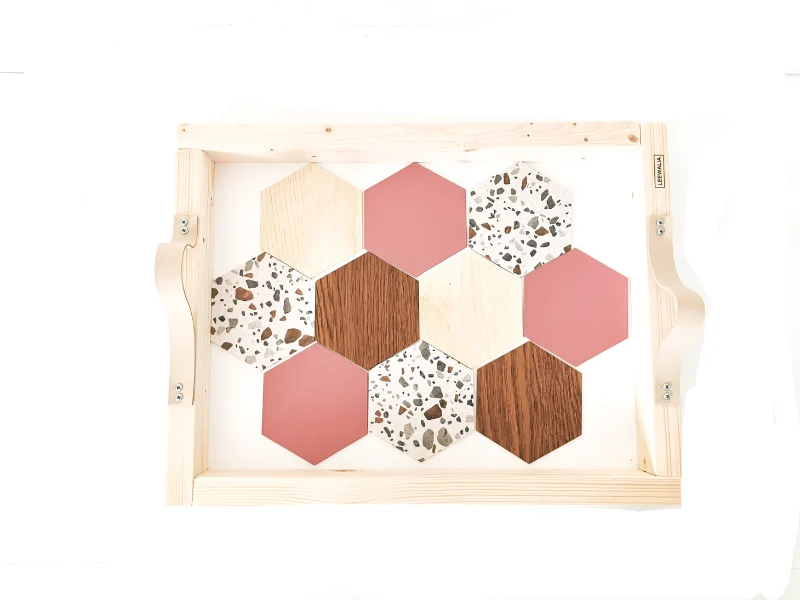 Plateau apéritif avec sous-verres dissociables