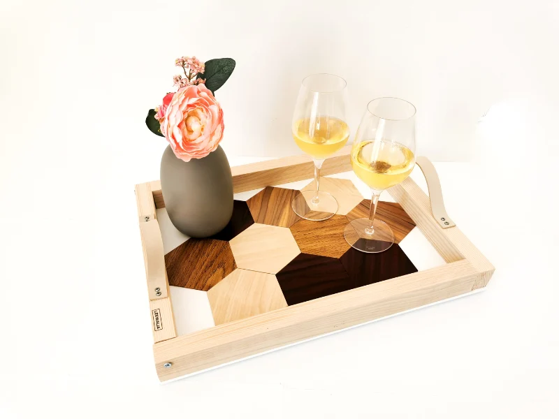 Plateau apéritif avec sous-verres dissociables