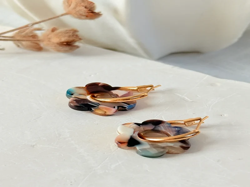 Boucles d'oreilles créoles FLORE