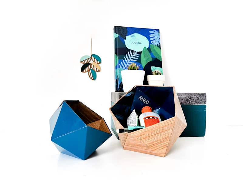 Deux boîtes Origami pour vide poche ou boîte à bijoux