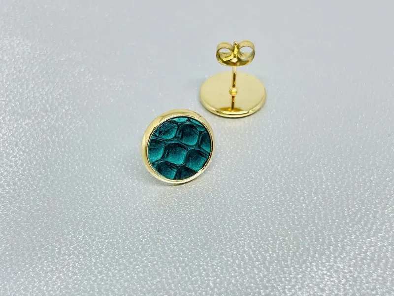 Puces d'oreilles en cuir marin Ilis
