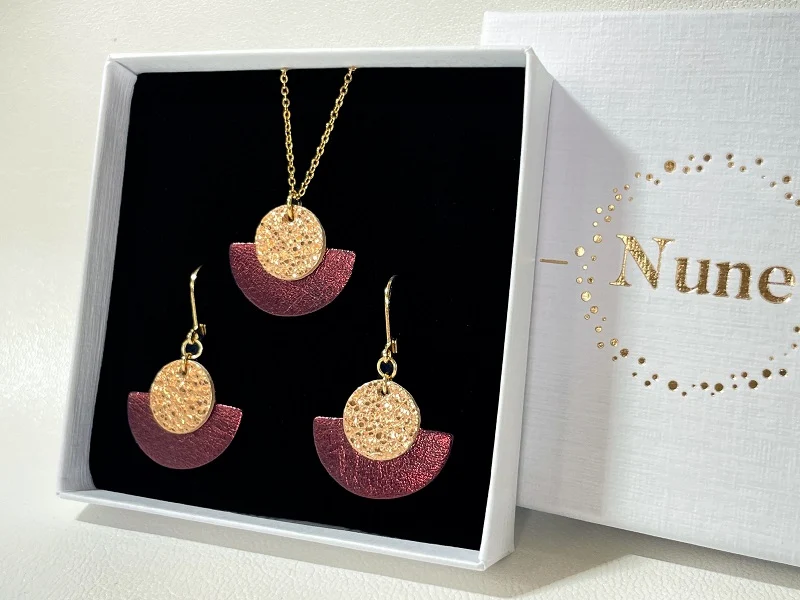 Parure collier et boucles d'oreilles Elyséa