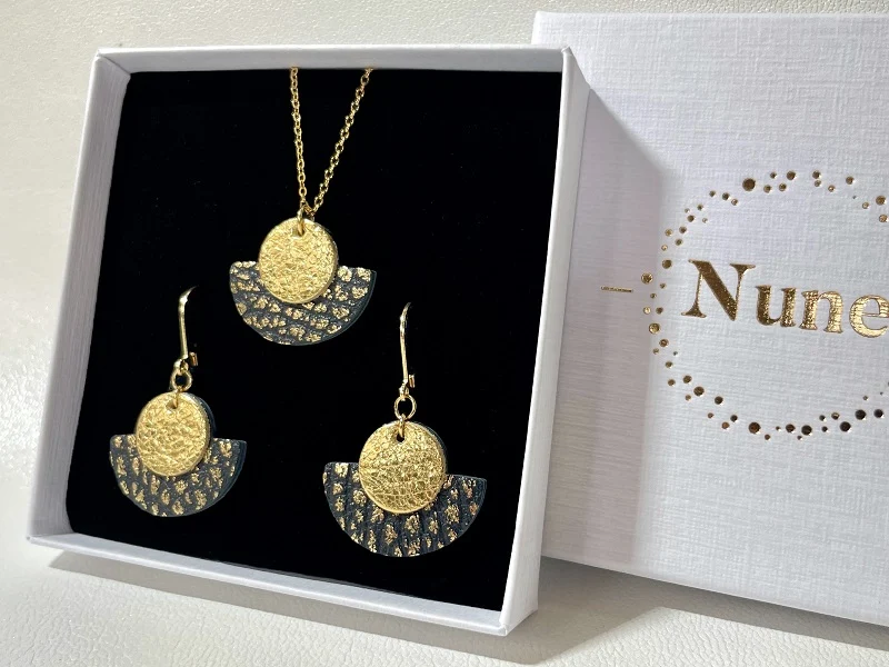 Parure collier et boucles d'oreilles Elyséa