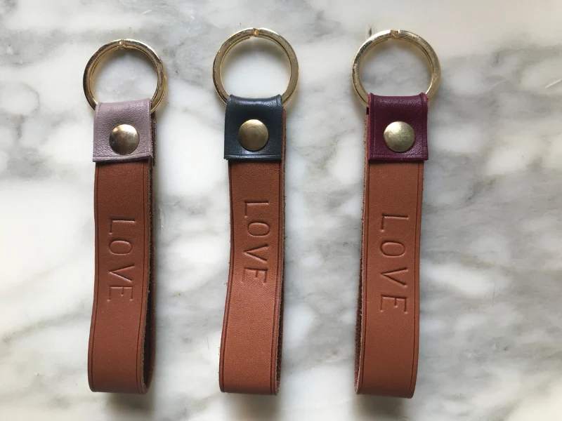 Duo de porte-clés en cuir