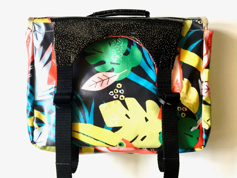 Cartable maternelle en tissu enduit