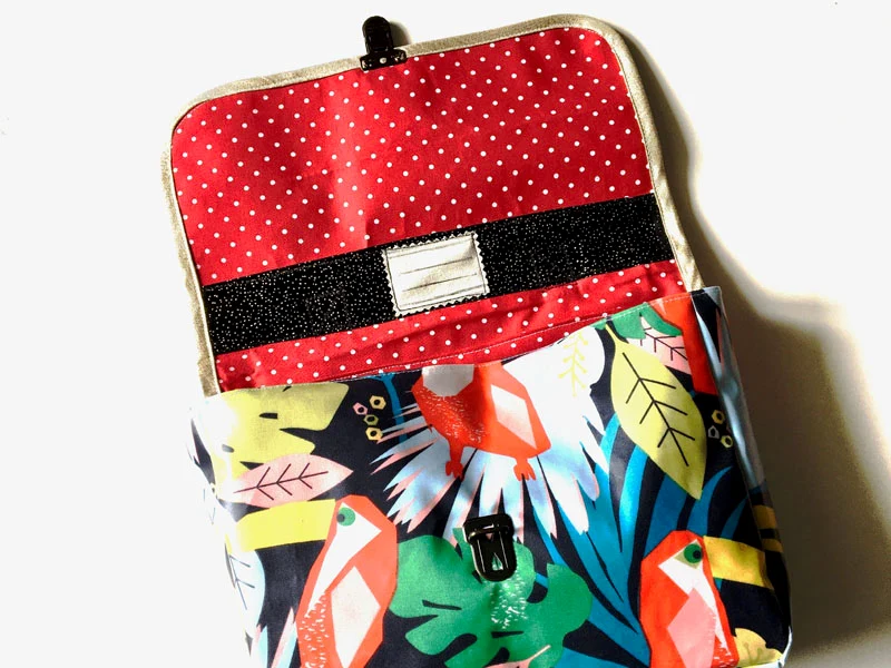 Cartable maternelle en tissu enduit