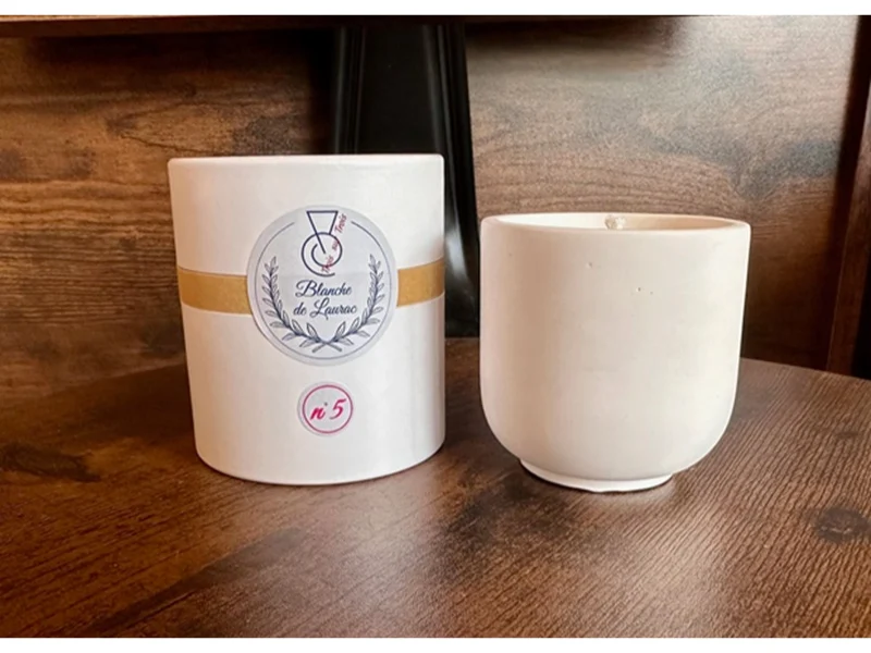 DEUX BOUGIES BLANCHES DE LAURAC AUX HUILES ESSENTIELLES