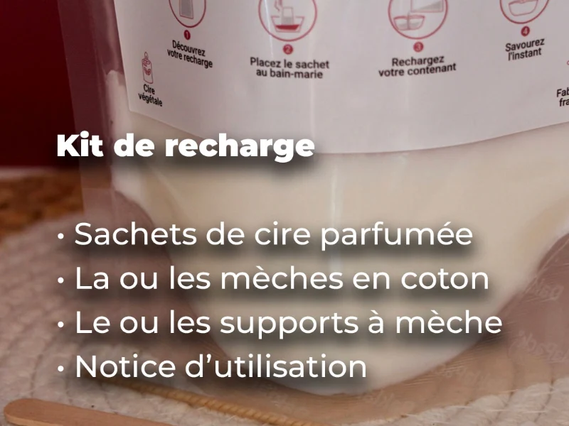 Kit de recharge bougie parfumée