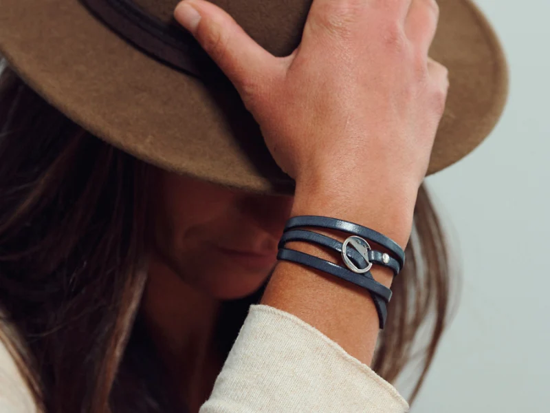 Bracelet Lanière en cuir 3 tours