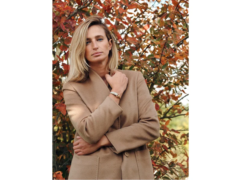 Bracelet en cuir Auby fermoir doré