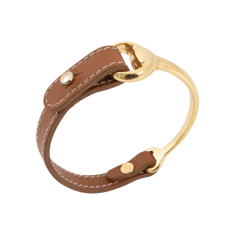 Bracelet en cuir Auby fermoir doré
