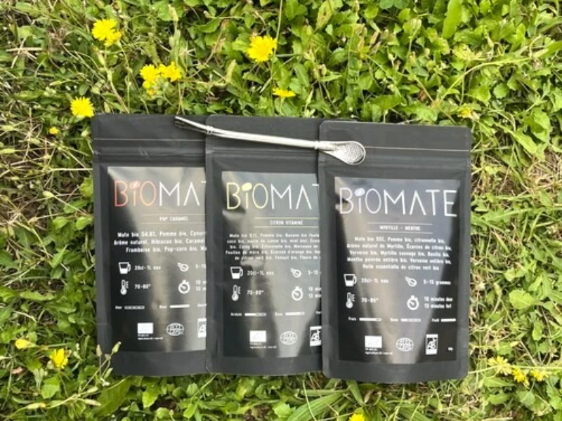 COFFRET ÉVASION FRUITÉE MATÉ BIO + PAILLE FILTRANTE OFFERTE (3 SACHETS DE 100G)