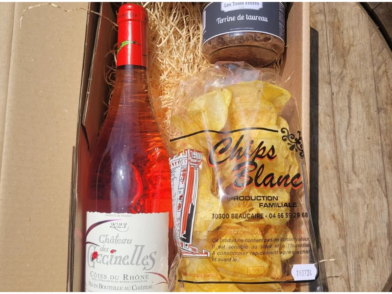 Coffret Apéro du Rhône : Boisson festive, Chips et Terrine