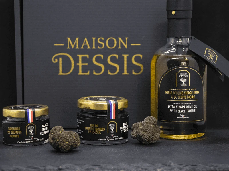 Coffret Prestige Truffes : Brisures, Jus et Huile d'Olive Vierge Extra