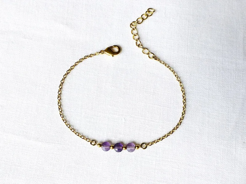 Bracelet Trio doré à l'or fin