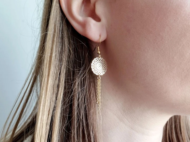 Boucles d'oreilles Axelle, avec ou sans pierre