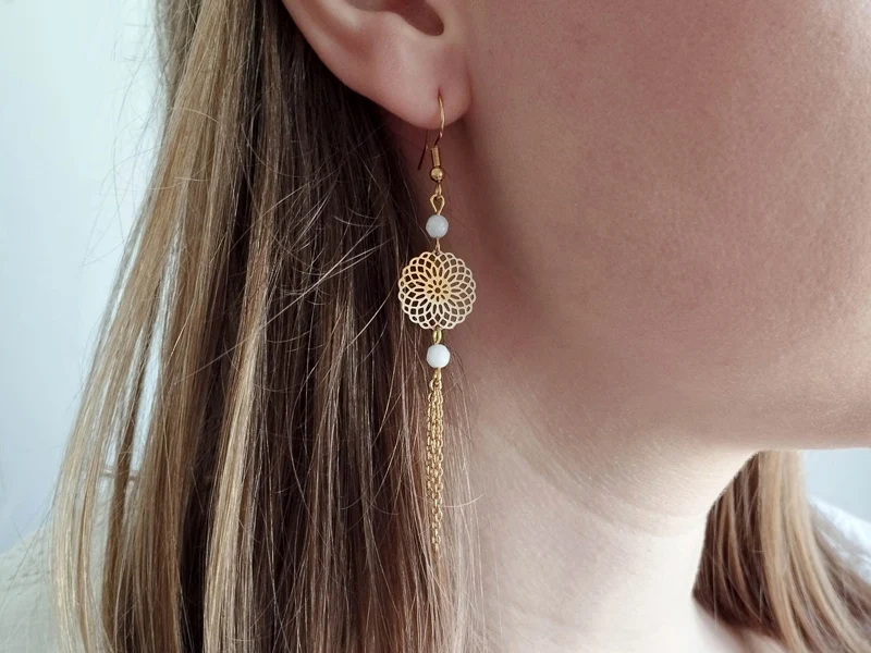 Boucles d'oreilles Axelle, avec ou sans pierre