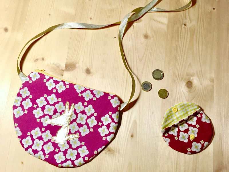 Sac à main enfant et son porte-monnaie assorti