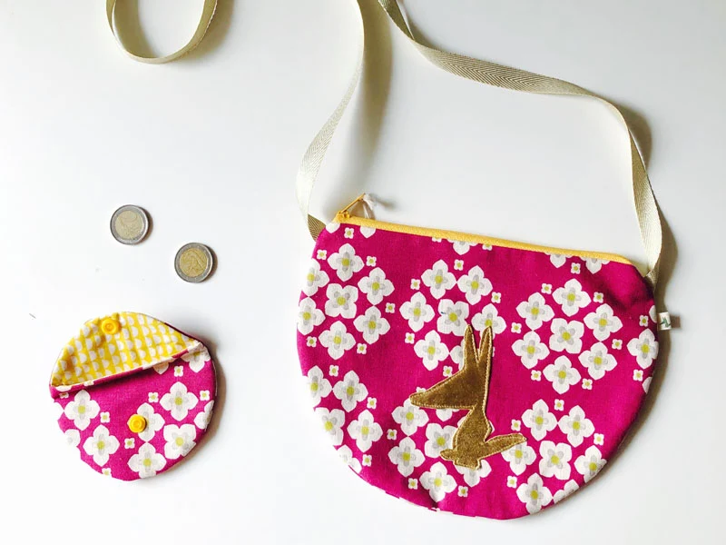 Sac à main enfant et son porte-monnaie assorti
