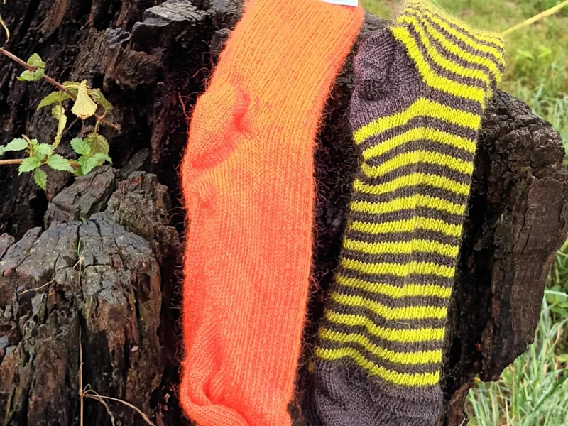 2 paires chaussettes en kit mohair de la Ferme