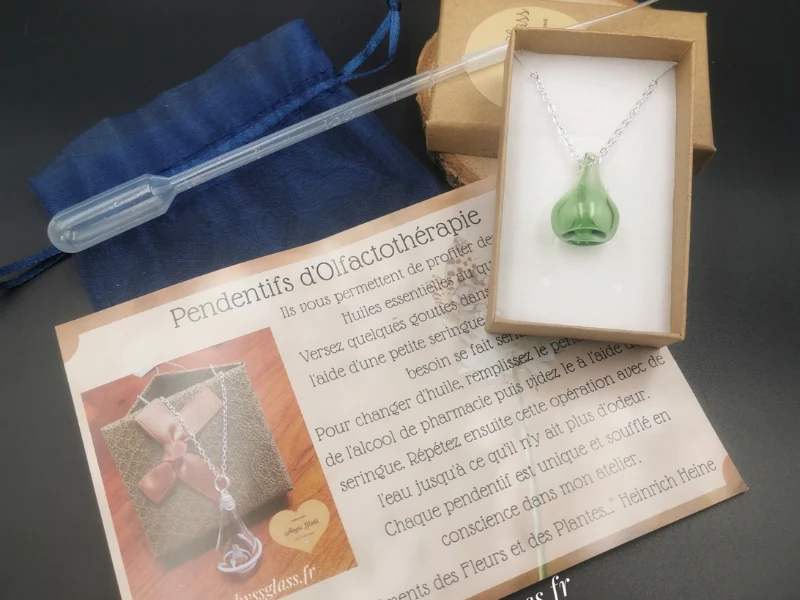 Pendentif d'Olfactothérapie diffuseur d'huile essentielle