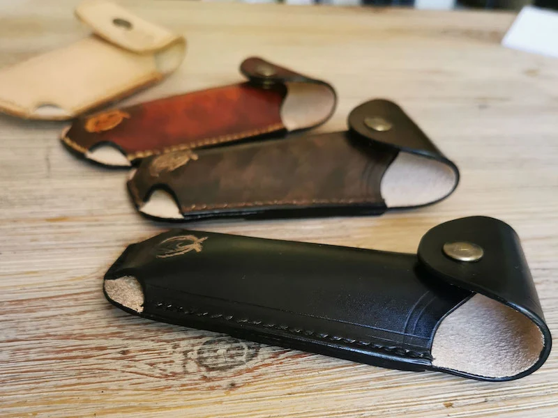 Etui à couteau en cuir véritable