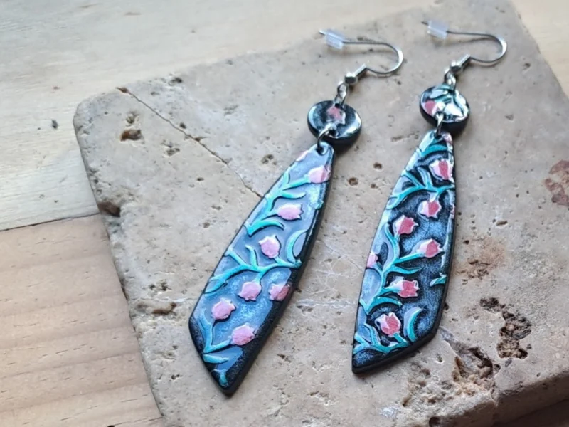 Paire de boucles d'oreilles longues Liberty