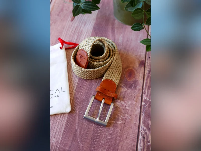 Ceinture tressée pour homme